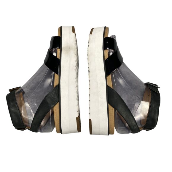 Ugg Tipton Patent Leather Platform Sandals Womens Size 6 Us Black - Picture 10 of 16